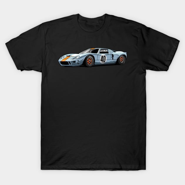 Le mans GT40 mk1 T-Shirt by ASAKDESIGNS